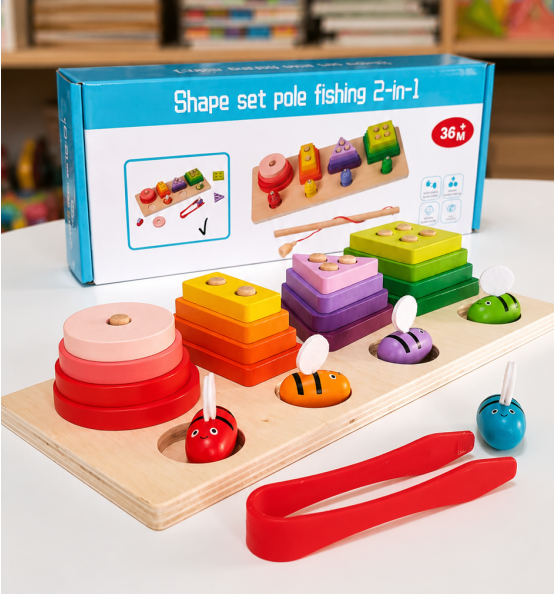 Shape set pole fishing 2 in 1